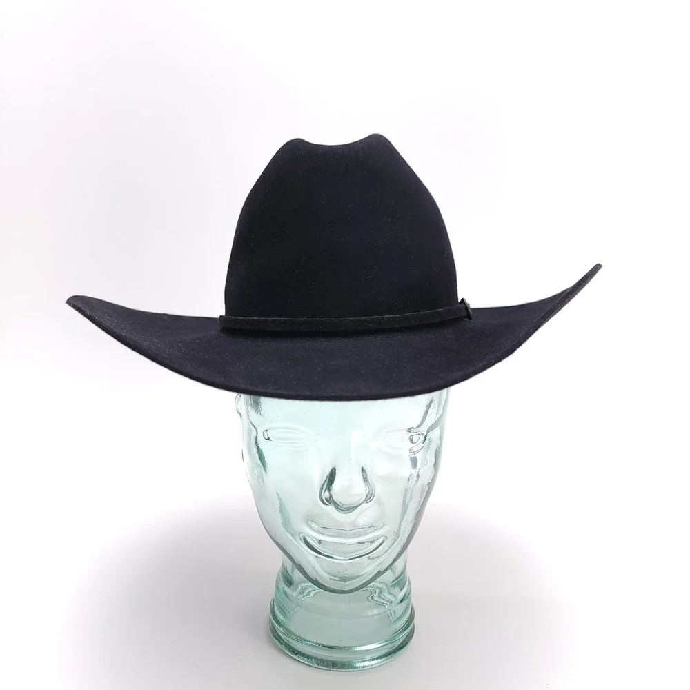 Rodeo King Black 5XXXXX‎ Beaver Quality Felt Cowboy Hat Size 7 Western Cattleman